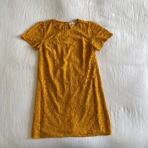 *$5 August SALE** Ann Taylor LOFT Mustard Yellow Lace Dress (sz 2)